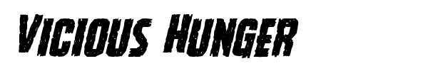 Vicious Hunger font preview