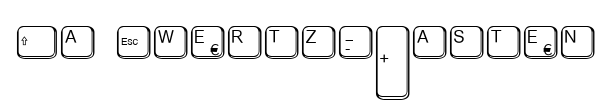 Fonte Aa Qwertz-Tasten