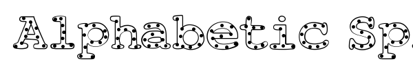 Alphabetic Sprinkles font preview
