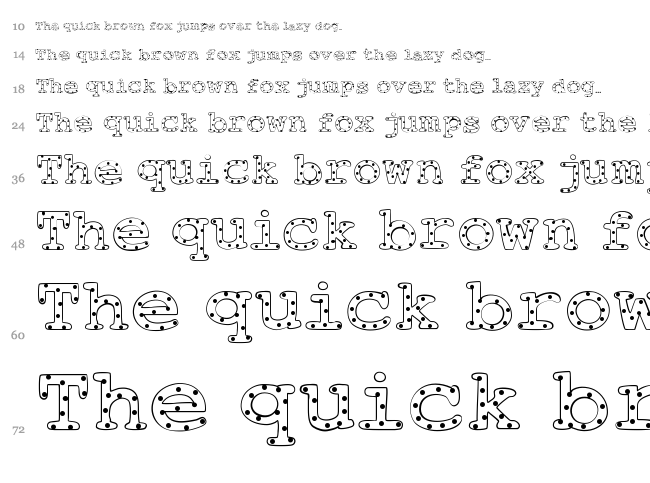 Alphabetic Sprinkles font waterfall