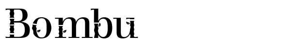 Bombu font preview