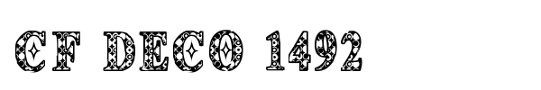 CF Deco 1492 font preview