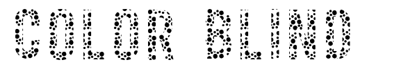 Color Blind font preview