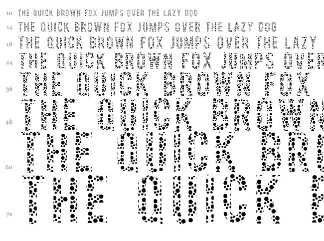 Color Blind font waterfall
