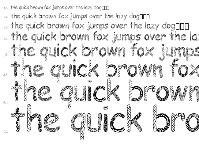 Doodlowers font waterfall