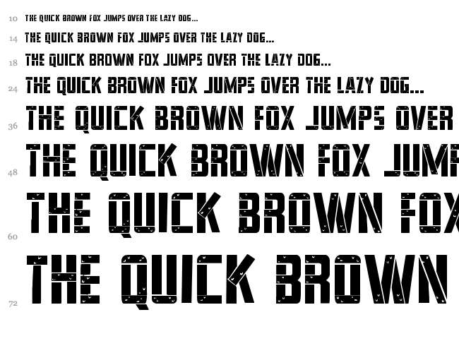 Frank-n-Plank font waterfall