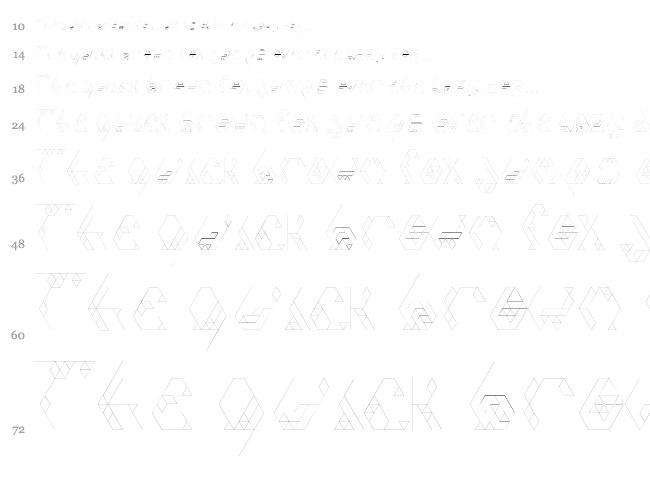 Iso font waterfall