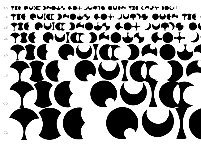 Moonogram font waterfall