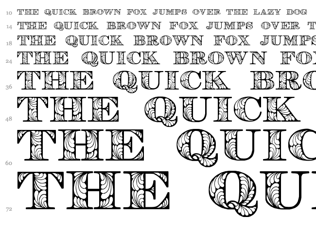 Retrograph font waterfall
