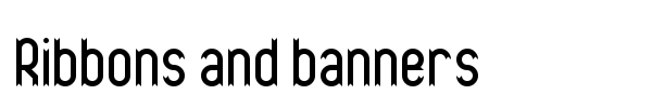 Ribbons and banners font preview