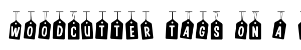 Fonte Woodcutter Tags on a Rope