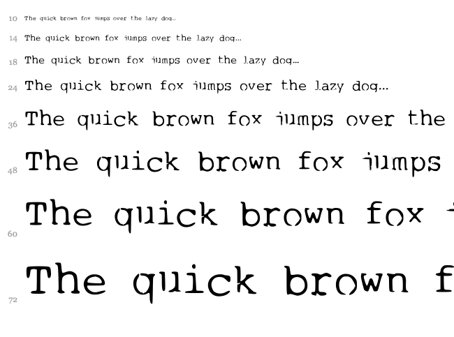 1980s Writer font waterfall