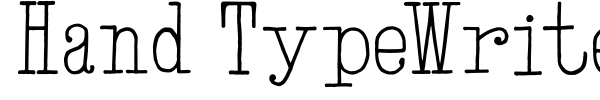 Fonte Hand TypeWriter