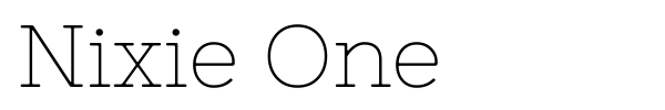 Nixie One font preview