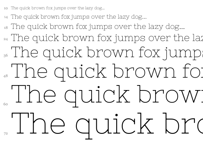 Nixie One font waterfall