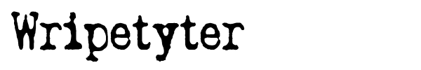 Wripetyter font preview