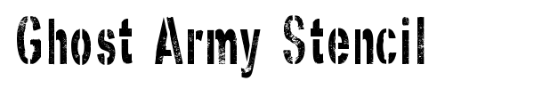 Fonte Ghost Army Stencil