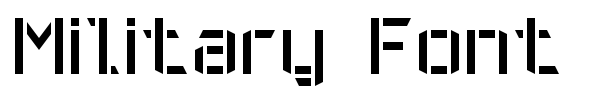 Fonte Military Font 7