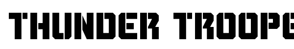 Thunder Trooper font preview