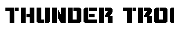 Thunder Trooper font preview