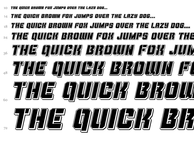 Thunder Trooper font waterfall