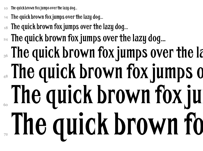 FHA Condensed French NC font waterfall