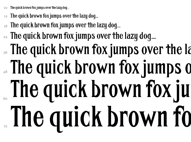 FHA Condensed French NC font waterfall