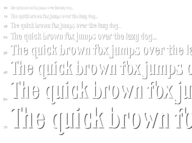 FHA Condensed French NC font waterfall