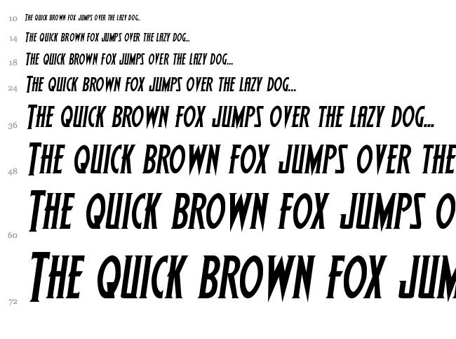 Wolf's Bane font waterfall
