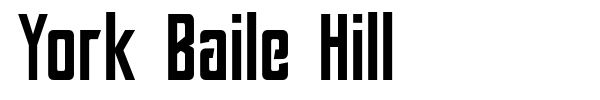 York Baile Hill font preview