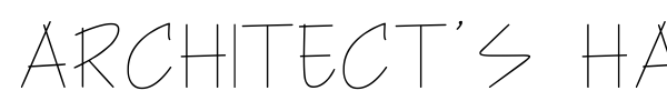 Fonte Architect's Hand