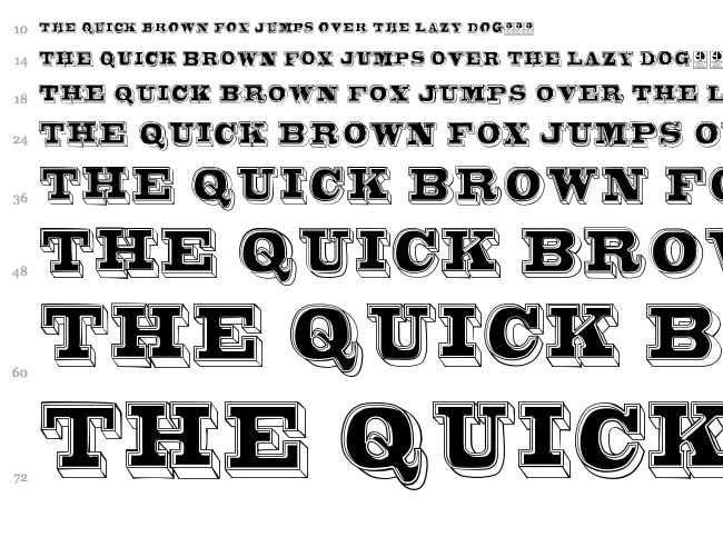 Bro 4D font waterfall