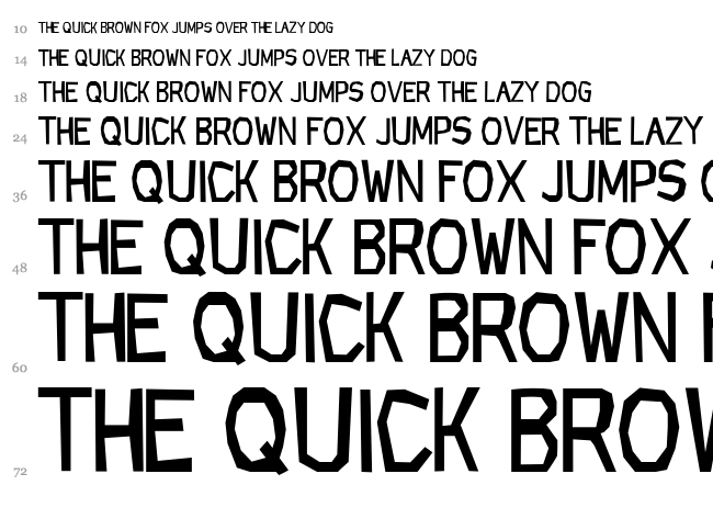 CF Rock Age font waterfall