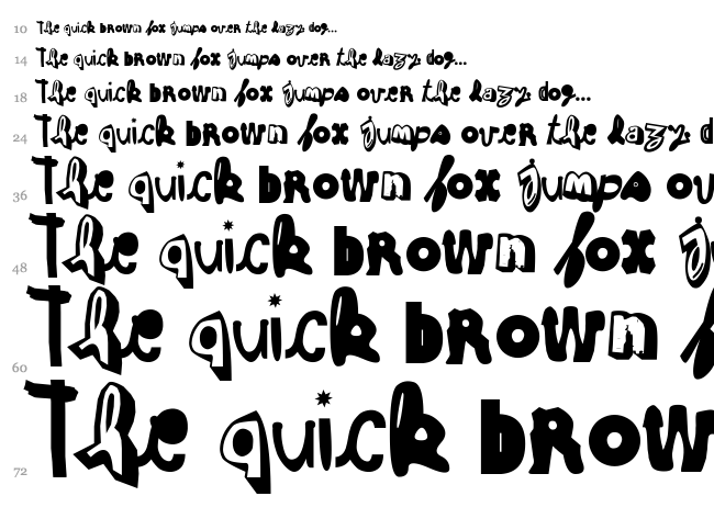 Cruel Sun font waterfall