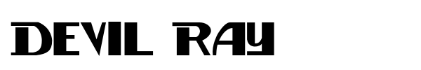 Devil Ray font preview