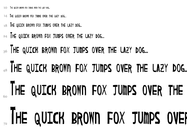 Draft House font waterfall