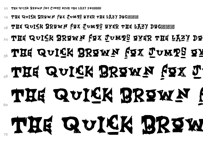 Event Maker font waterfall