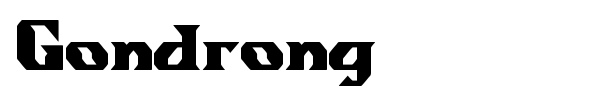 Gondrong font preview