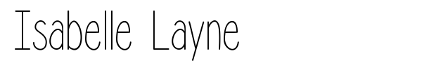 Fonte Isabelle Layne