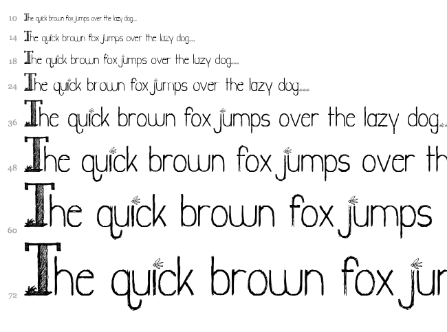 Jury Duty font waterfall
