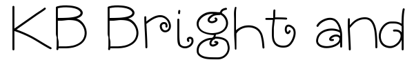 KB Bright and Merry font preview