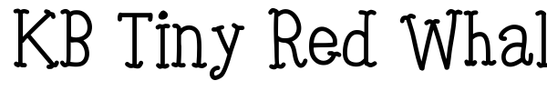 KB Tiny Red Whale font preview