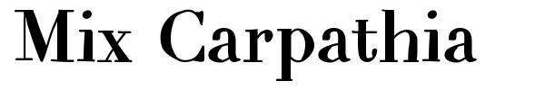 Mix Carpathia font preview