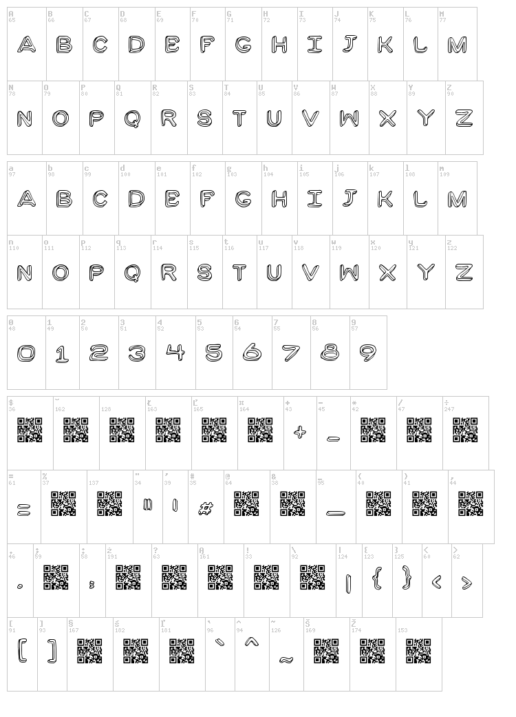 Moulden font map