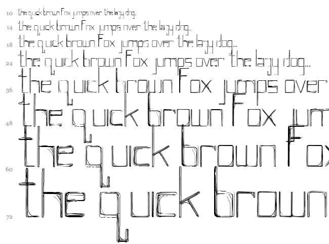New York font waterfall