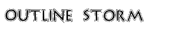 Outline Storm font preview