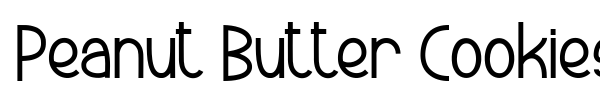 Peanut Butter Cookies font preview