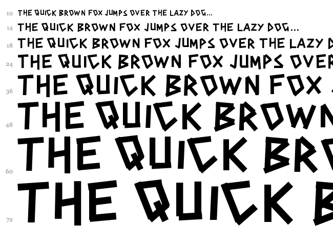 PW Cinderblox font waterfall