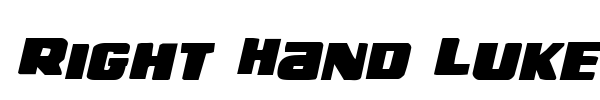 Right Hand Luke font preview