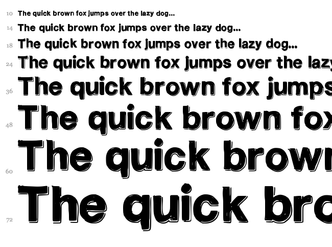 TeleVision font waterfall